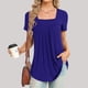 thumbnail image 1 of Fiudx Ropa de Mujer Blusa Holgada de Manga Corta con Cuello Redondo Informal a La Moda para Mujer, 1 of 4