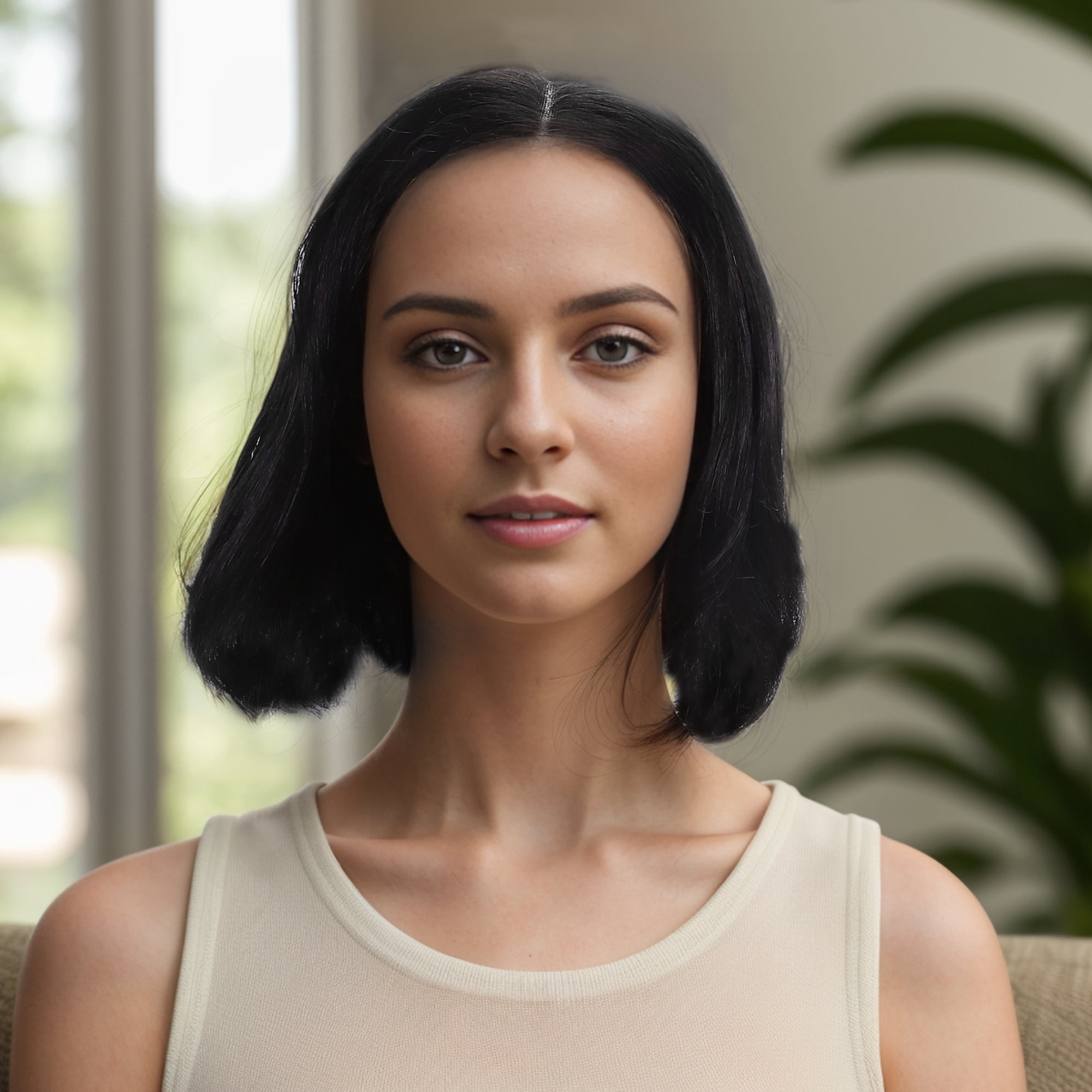 Unique Bargains 1 Pc Straight Long Hair Hair Wig Real Human Hair 8in 13x4in 180 Human Wig Black for Women