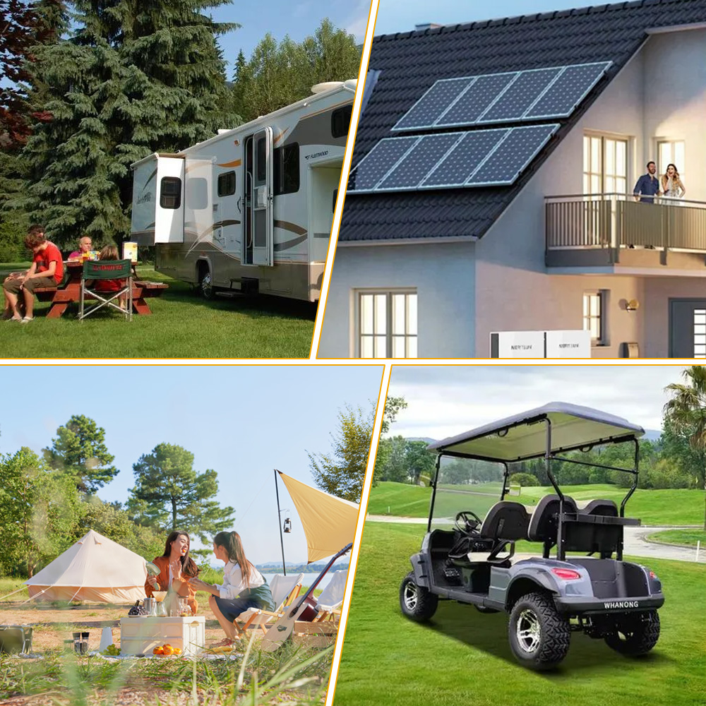 SCREMOWER 12V 400AH LiFePO4 Lithium Iron Battery Built-in 200A BMS for RV, Golf Cart