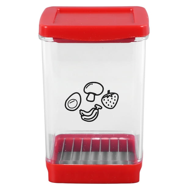 Cortador De Alimentos En Dados, Multifuncional, Amplia Capacidad, Cuchillas Compactas De Acero Inoxidable, Taza De Rebanada De Fruta Para Fresa