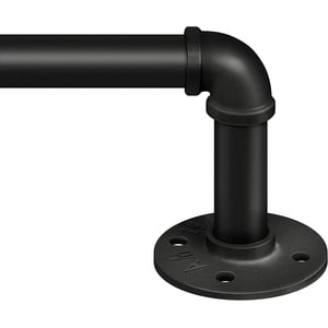 NewBuros Adjustable Industrial Curtain Rod, 32-120 Inches