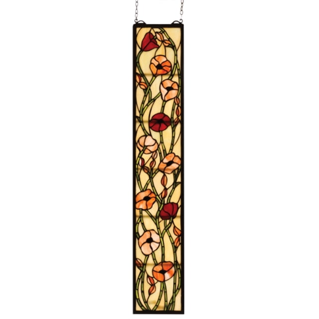 Vitral de amapola de 7" de ancho x 37" de alto MEYDA 73266