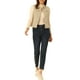 thumbnail image 2 of Chaleco sin mangas de mezclilla lavado para mujer INSPIRE CHIC con botones y bolsillos color beige S, 2 of 6