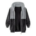 thumbnail image 5 of Fuzzy Sherpa Jacket for Men Plush Fleece Long Sleeve Zip-up Hoodie Casual Warm Winter Cozy Jacket Coats Outdoor Fashion, 5 of 5