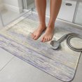 thumbnail image 2 of Indoor Door Mat, Purple Grey Absorbent Non Slip Washable Rug, Farmhouse Gray Barn Wooden Vintage Striped Low Profile Small Welcome Floor Mats for Entryway, Front Door, RV, 16x24 In, 2 of 9