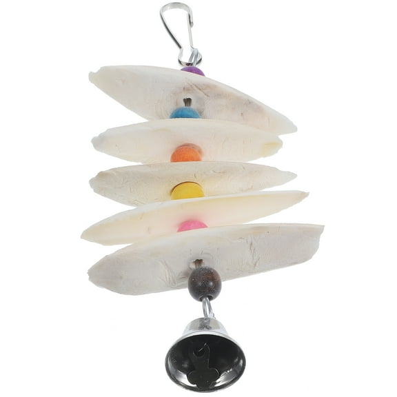 HEALEEP Cuttlebone Chew Toy for Birds Made of Synthetic Material Beige Color Ideal for Pet Play and Calcium Intake 7 inch