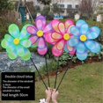 thumbnail image 3 of Lawn Decoration Wind Spinner Double Layer Pinwheels with Stake Eye Catching for Garden Children Outd, 3 of 5