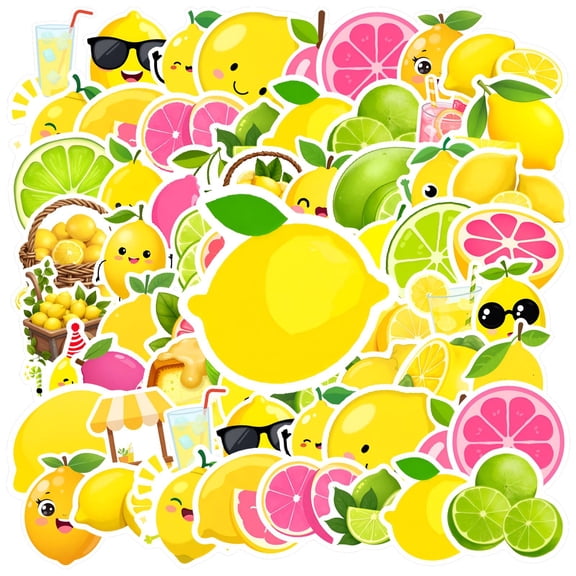 35pcs-50pcs Cute Stickers Stationery Stickers Citrus Stickers DIY Stickers for Luggage Fridge