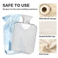 thumbnail image 4 of 2L Hot Water Bottle with Soft Velvet Cover PVC Hot Water Bag for Pain Relief Long-Lasting Warmth Winter Snow Scene with Trees, 4 of 8