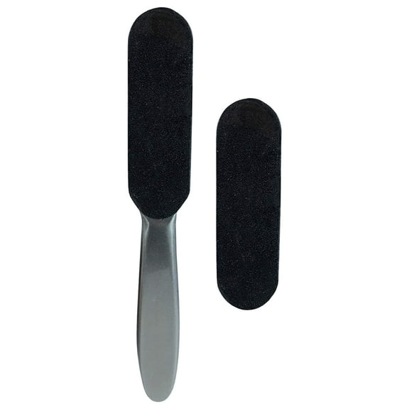 PANA Reusable Stainless Steel Double-Sided Pedicure Foot File with Refill for Callus Removing (Round Style)