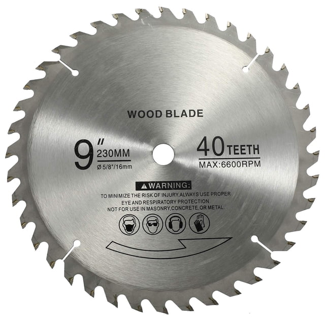 Disco de Sierra BlueNatHxRPR 9" 40T Punta de Carburo para Corte de Madera