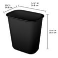 thumbnail image 4 of Sterilite Rectangular Wastebasket 5.5 Gal Open Top Trash Bin, 6 Pack, Black, 4 of 7