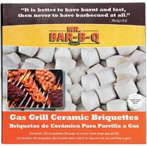Mr. Bar-B-Q 06000Y Ceramic Gas Grill Self Cleaning Briquettes, Replacement for Lava Rocks, Cleaner Cooking, Gas Grill Briquettes for BBQ Grill, 60 Count