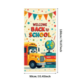 thumbnail image 2 of Colorful Welcome Back to School Banner with School Bus Globe and Books Background Party Decors for Classroom Decor School Events Photo Backdrop Supplies, 2 of 3
