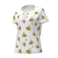 thumbnail image 2 of Naloa Bee Print T-Shirts Short Sleeve V Neck Tees for Women Fashion Tops Trendy Lightweight Soft Casual Summer Outfits Clothes, 2 of 5