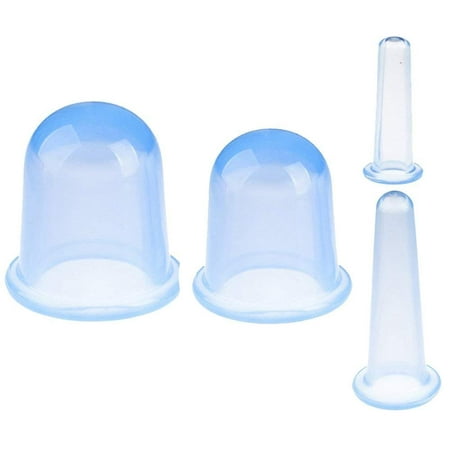 Cellulite Reducing Chinese Cupping Method 4-Piece Suction Cups - Painless way to remove unwanted