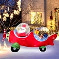 thumbnail image 4 of Costway 7.2 FT Christmas Inflatables Airplane with Gift Boxes and Built-in LED Lights, 4 of 10
