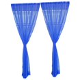 thumbnail image 2 of fastboy 2 Panel Kitchen Curtain Sheer Door Window Voile Drape Deep Blue - 200x200cm, 2 of 9