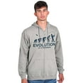 thumbnail image 4 of Fly Fishing Joke Cool Funny Fishermen Men's Big & Tall Graphic Zip Up Hoodie Brisco Brands 3X, 4 of 5
