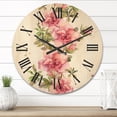 thumbnail image 2 of Designart 'Bouquet of Purple and Pink Flowers II' Farmhouse Wood Wall Clock, 2 of 5