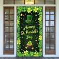 thumbnail image 6 of Meggemo St Patrick's Day Door Cover Vertical Banner Irish Outdoor Holiday Decoration Green Clover Hanging Flag For Front Door Porch Yard Garden Entryway Festive Home Decor, 6 of 6