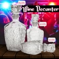 thumbnail image 2 of 200ml/500ml/850ml Hand-made Lead Free Crystal Vintage Crystal Glass Decanter Whiskey Wine Liquor Vodka Clear Bottle Wine Decanter, 2 of 9