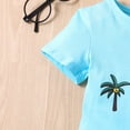 thumbnail image 5 of LYMAYTER Kids Toddler Boys Cotton T-Shirt Outfit 2PCS Infant Printed Beach Short Sleeve Tees+shorts Set for 12 Months -5 Years, 5 of 9