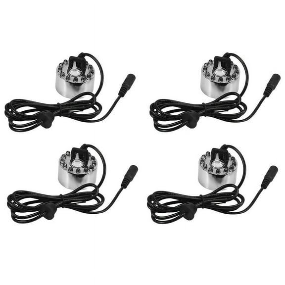4X Ultrasonic Mist Maker Fogger Water Fountain Pond 12 LED
