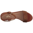 thumbnail image 7 of Shellys London Gale Burnt Orange Retro High Block Heel Open Toe Pump Sandals (Burnt Orange, 9), 7 of 7