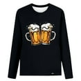thumbnail image 4 of GERsome Women's Long Sleeve Tops Bavarian Oktoberfest Traditional National Print Casual Loose Crew Neck Shirts for Women(S-XXXL), 4 of 5