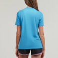 thumbnail image 4 of Workout Tops for Women Quick Dry Short Sleeve T-Shirts Loose Fit Athletic Fitness Clothing for Gym Running Yoga Summer Tops 2026 Sky Blue 2XL, 4 of 5