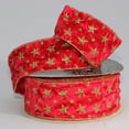 thumbnail image 2 of The Ribbon People Red and Gold Craft Ribbon Trim with Glitzerstern 3" x 20 Yards, 2 of 2