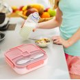 thumbnail image 5 of SHENGXINY Adult Bento Box,Sealed Compartmentalized Bento Box Food Grade for Office and Canteen Meals Pink, 5 of 7