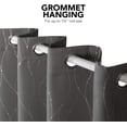 thumbnail image 4 of Grommet Top Blackout Curtains, Thermal Insulated Curtains, Small Window Curtains with Wave Line and Dots Pattern for Dining Room, 52 x 54 Inch, Grey, Set of 2, 4 of 8