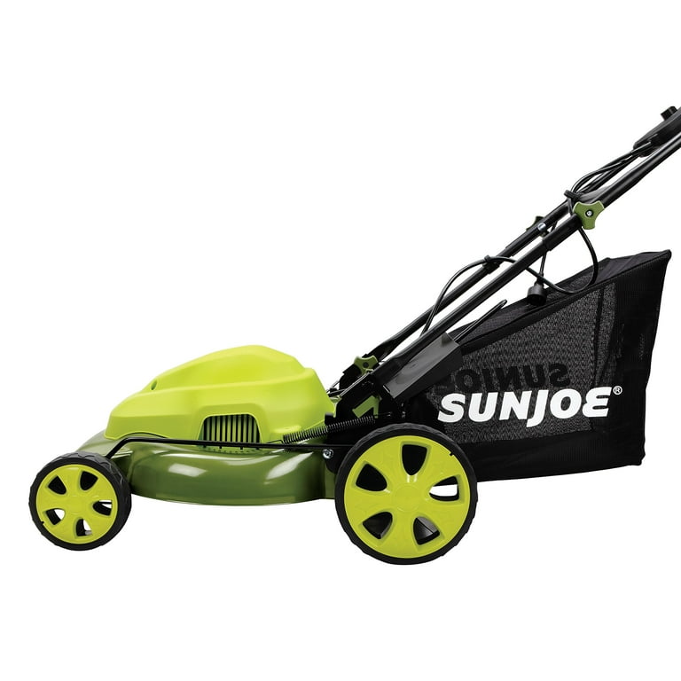 Restored Premium Sun Joe MJ408E Electric Lawn Mower 20 inch 12 Amp 7 Position 14.5 Gal Collection Bag Refurbished