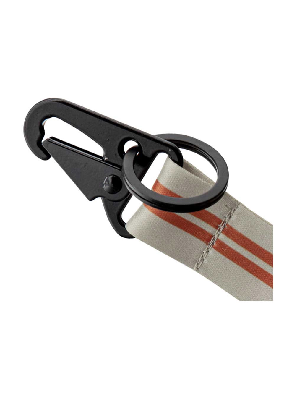 Harley-Davidson Racer H-D Text Striped Wrist Strap Key Chain - White & Orange, Harley Davidson