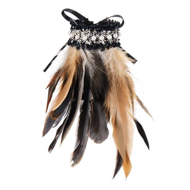 Lucakuins - Muñequeras de plumas, pulseras de plumas, pulsera para mujer, disfraz de Halloween, cosplay Lucakuins moda
