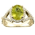 thumbnail image 1 of 14K Yellow Gold Natural Lemon Quartz Ring Oval 10x8mm Diamond Accent, size 5, 1 of 4
