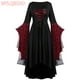 thumbnail image 5 of Disfraz de Halloween vintage para mujer, disfraz de bruja, vampiro, gótico, fantasma, fiesta, estampado medieval, novia, ropa femenina, 5 of 5