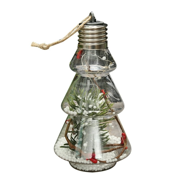 Xihbxyly Liquidación de Verano Colapso de Navidad Luz Transparente Led Navidad Que Brillan Intensamente