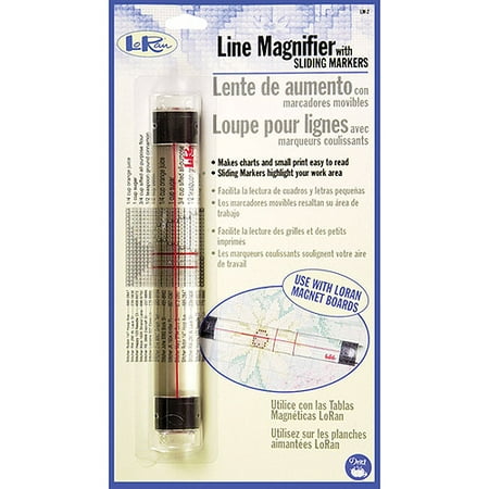 LoRan Line Magnifier With Sliding Markers-7/8 Inch X 6-1/2 Inch