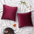 thumbnail image 1 of 2 fundas de almohada con forma de bola de color sólido, color marrón rojizo, 45 x 45 Adepaton LRWJ223-40, 1 of 6