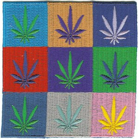 Weed Multi Pot Leaf Patch Iron On Sew Weed Multi Pot Leaf Patch Iron On Sew Officially Licensed