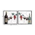 DecMode Multi Colored Metal Wine Wall Decor with Grapes Detailing (2 ...