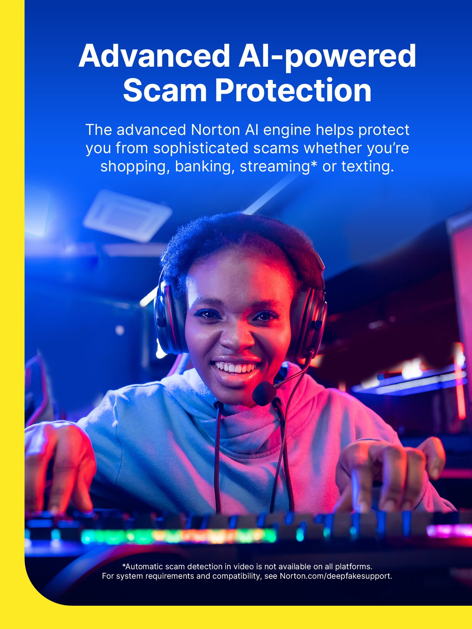 Norton 360 for Gamers for 3 Devices - Includes Advanced AI Scam Protection, Game Optimizer, Gamer tag monitoring, VPN, Dark Web Monitoring & PC Cloud Backup [Download]