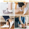 thumbnail image 6 of 6 Pairs Low-Cut Ankle Socks, Soft Thin No Show Socks for Men and Women, Black/White, 6 of 6