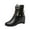 Black, variant on jsaierl Wedge Ankle Boots for Women - Fashion Lace Mesh Boots Round Toe Lace Platform Short Booties Comfortable Trendy Ladies Shoes