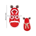 thumbnail image 3 of Dog Cat Christmas Costume for Small Medium Pets Holiday Outfit with Hood Soft Stretchy Pet Apparel for Party Photo Shoot, Adjustable Festive Sweatshirt for Puppy Kitten, Style C, Pet Clothes, 3 of 7