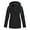 Black, variant on Fartey Fleece Lined Rain Jacket for Women Plus Size Packable Lightweight Long Sleeve Raincoats Waterproof with Hood Winter Coat Jackets