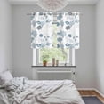thumbnail image 6 of 2 Panels Kitchen Tier Curtains 39 Inch Length, Coastal Blue Grommets Window Treatment Curtain, Retro Ocean Coral Shell Starfish Seahorse Thermal Curtains Drapes for Living Room/Bathroom, 6 of 9